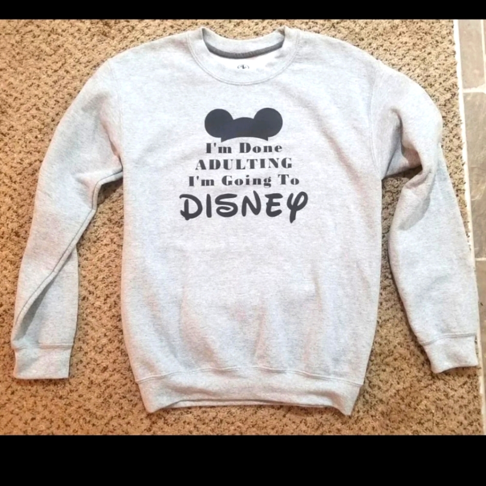 Disney Sweatshirt Grey Small Athletic